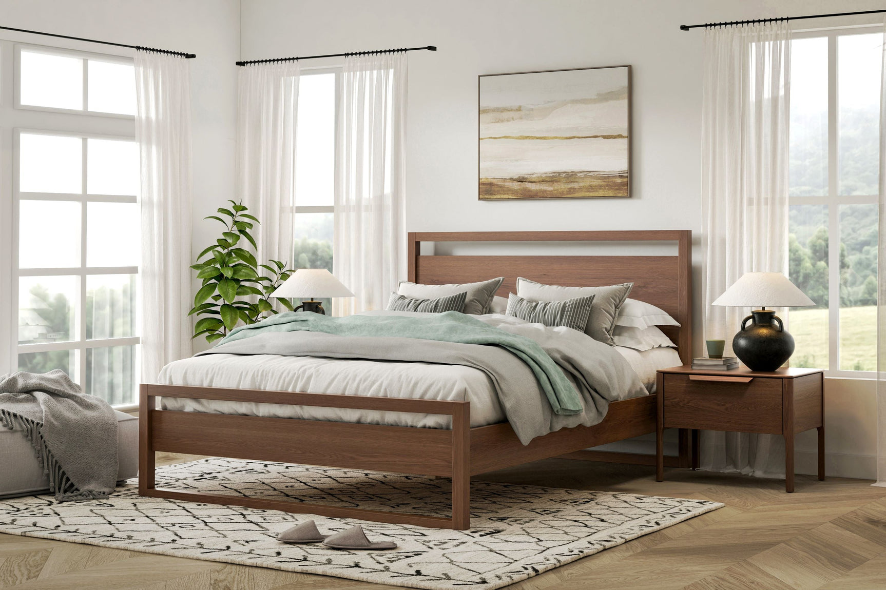 Leah Wood Bed Frame