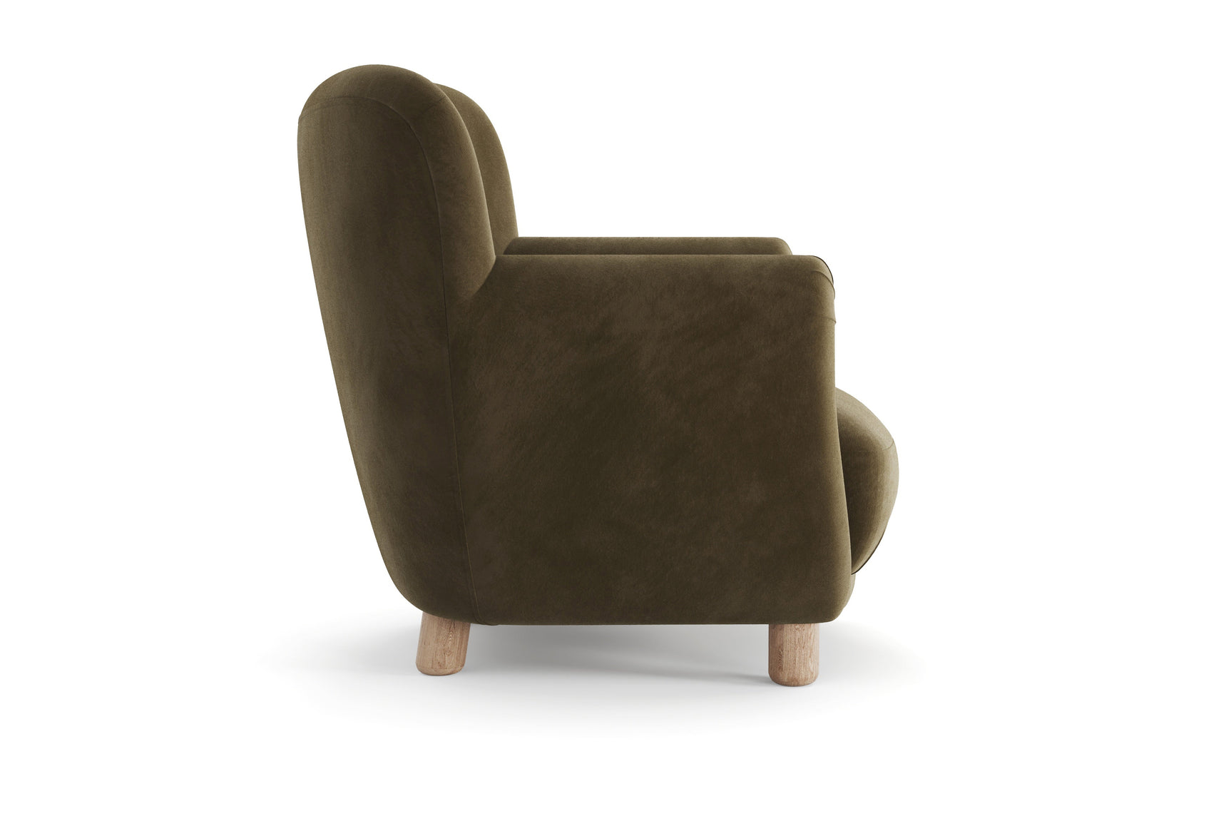 Emerald Velvet Fabric Accent Chair