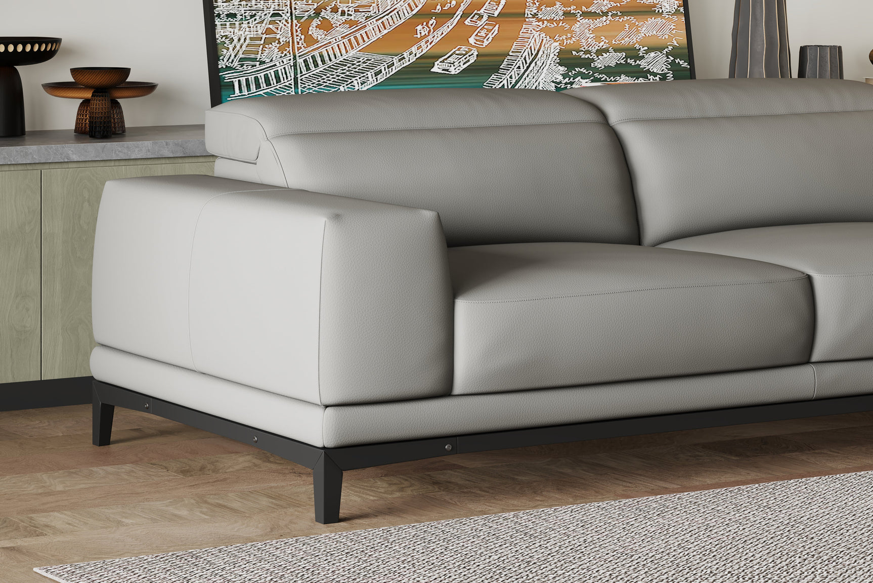 Valletta Leather Sectional Lounge