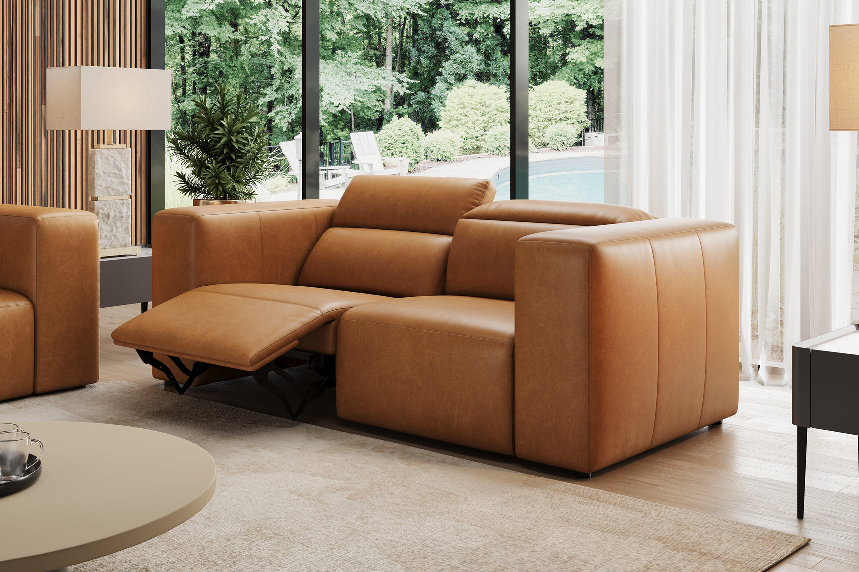 Eden Leather Dual Recliner Lounge