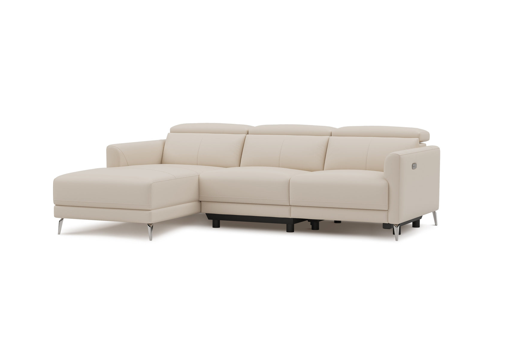 Andria Leather Reclining Sectional Lounge