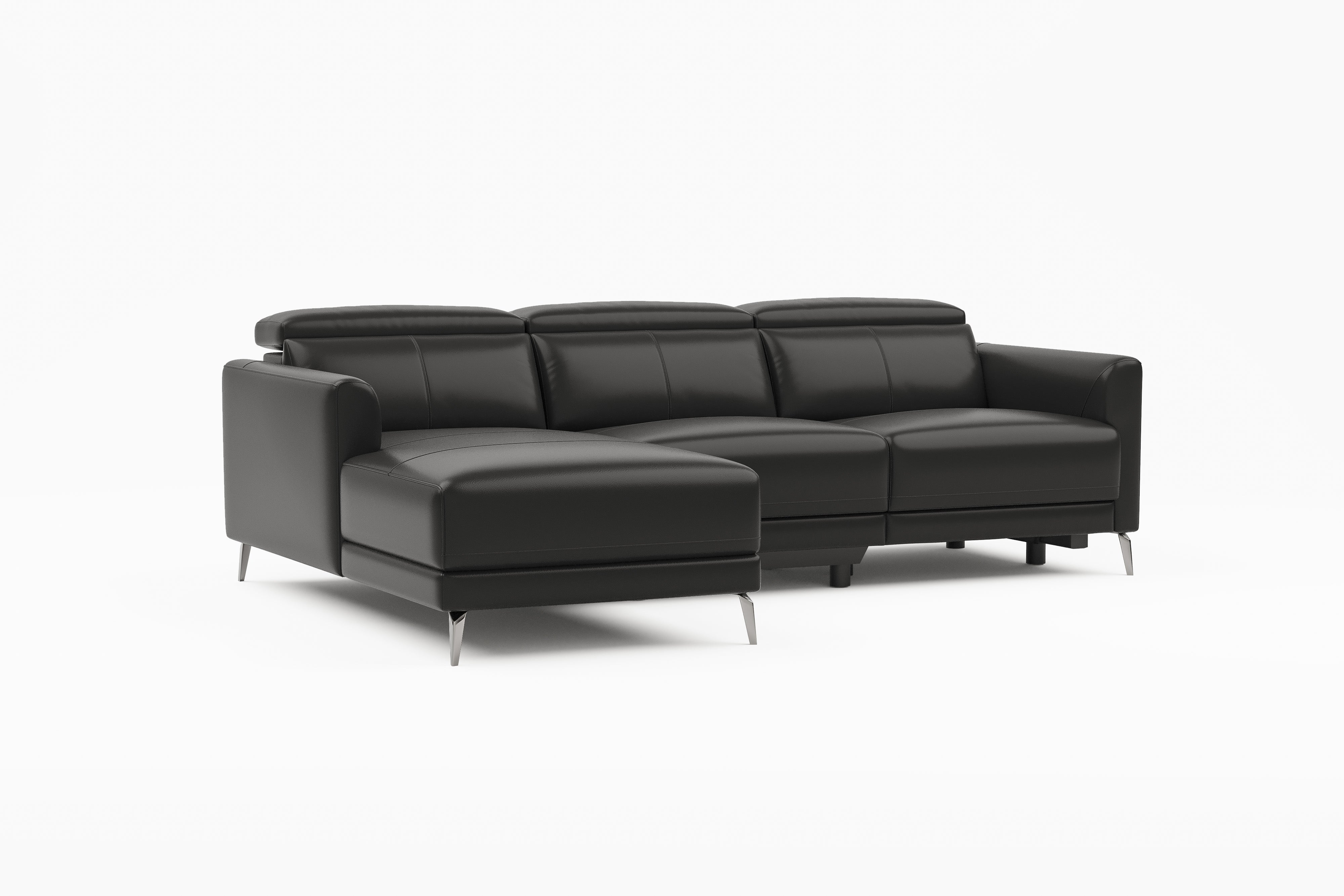 Andria Leather Reclining Sectional Lounge