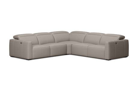 Carmen Leather Dual Recliner Corner Sectional
