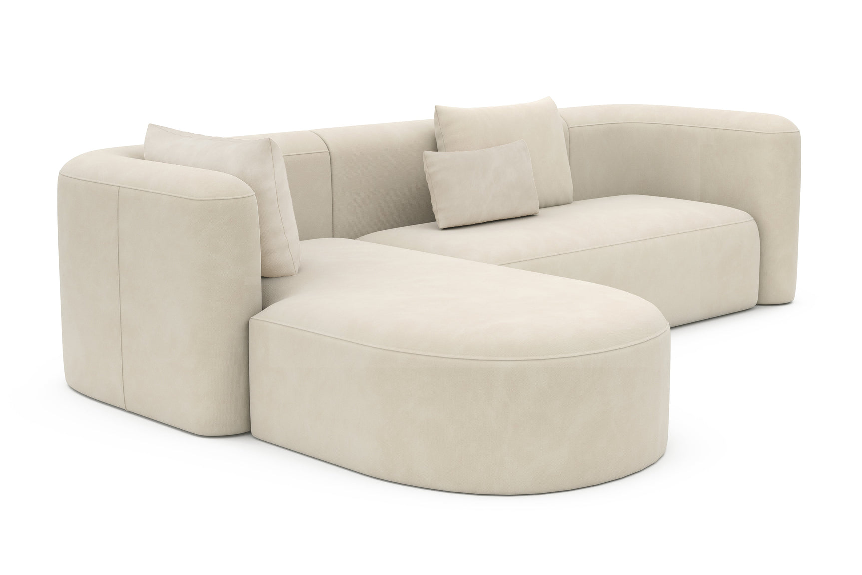 Jordyn Velvet Fabric Sectional Lounge