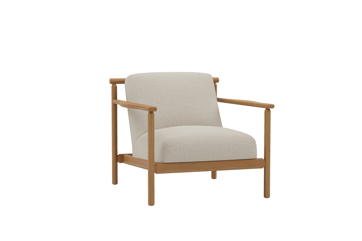 Valencia Regal Wood Frame Accent Chair, Beige Color