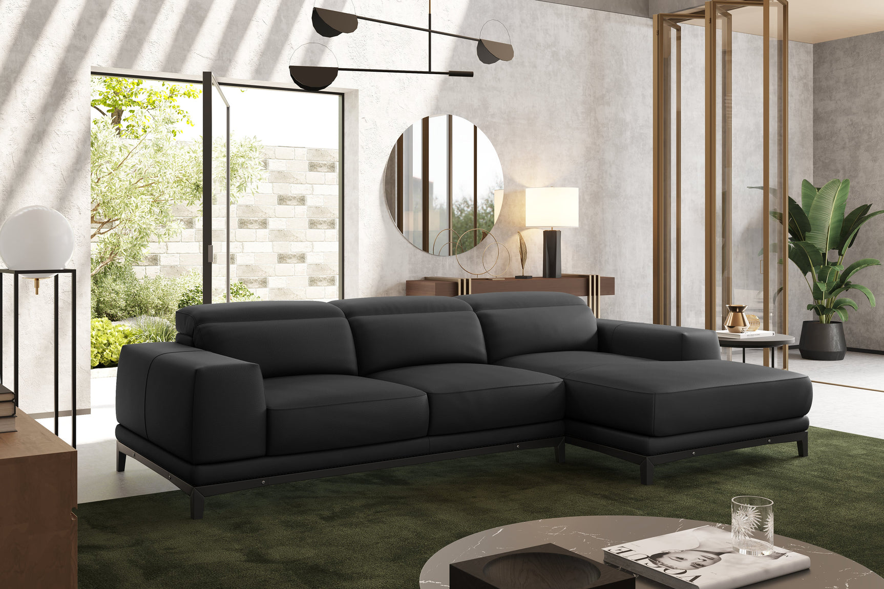 Valletta Leather Sectional Lounge