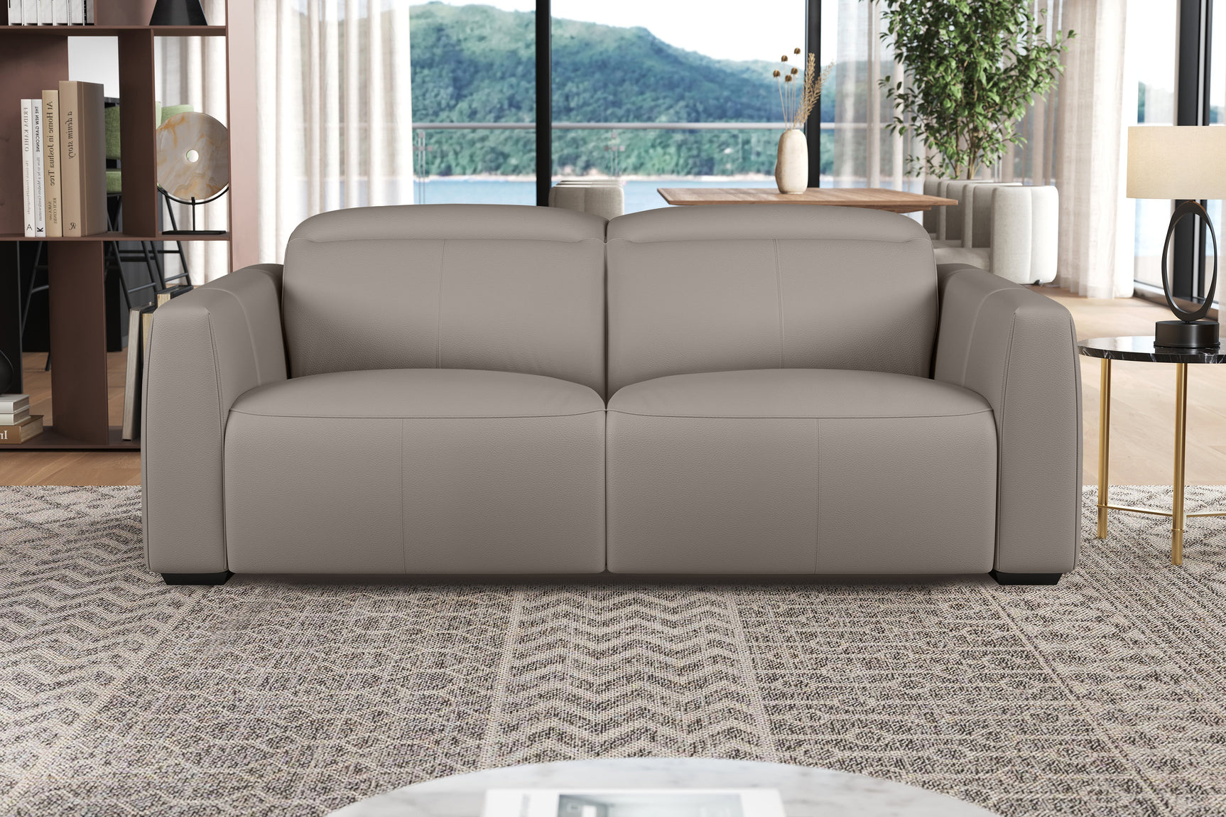 Carmen Leather Dual Recliner Lounge