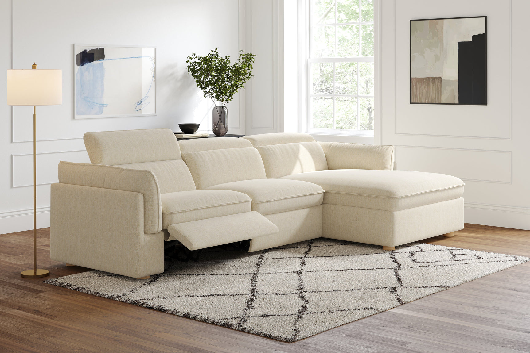 Fernanda Fabric Recliner Sectional Lounge
