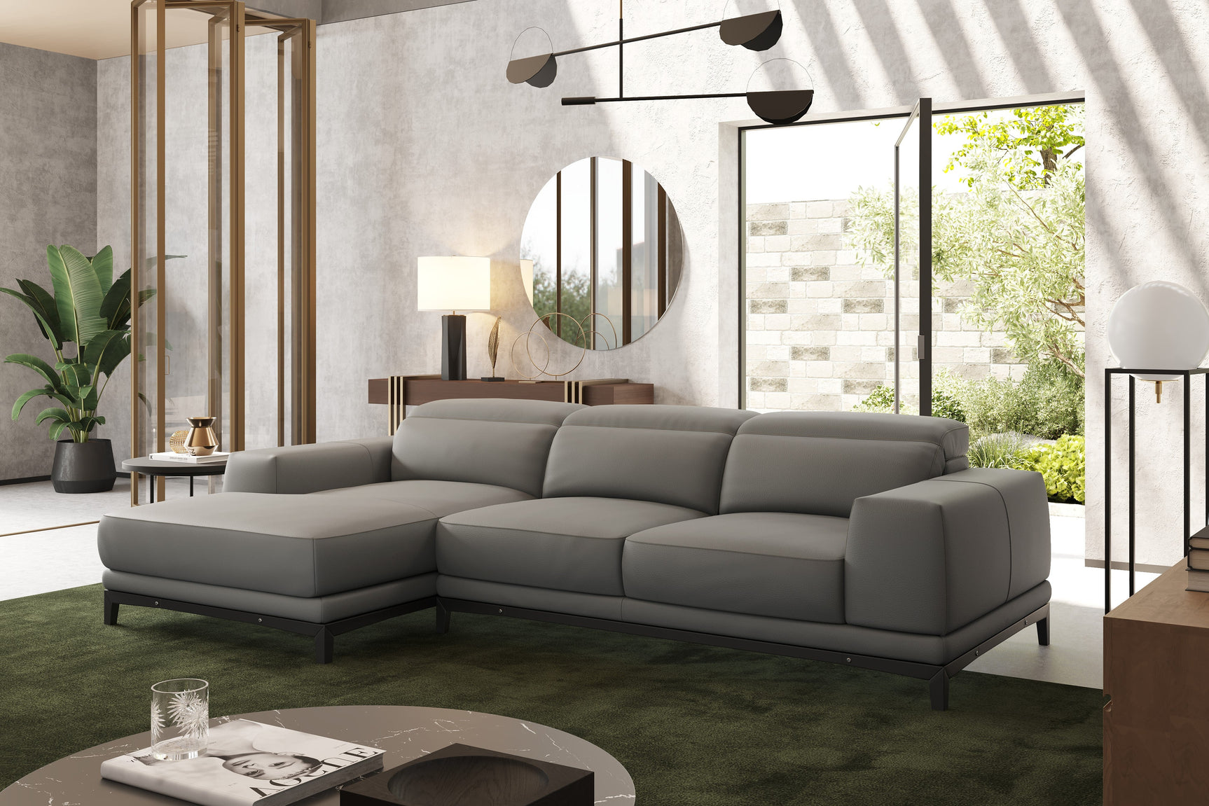 Valletta Leather Sectional Lounge