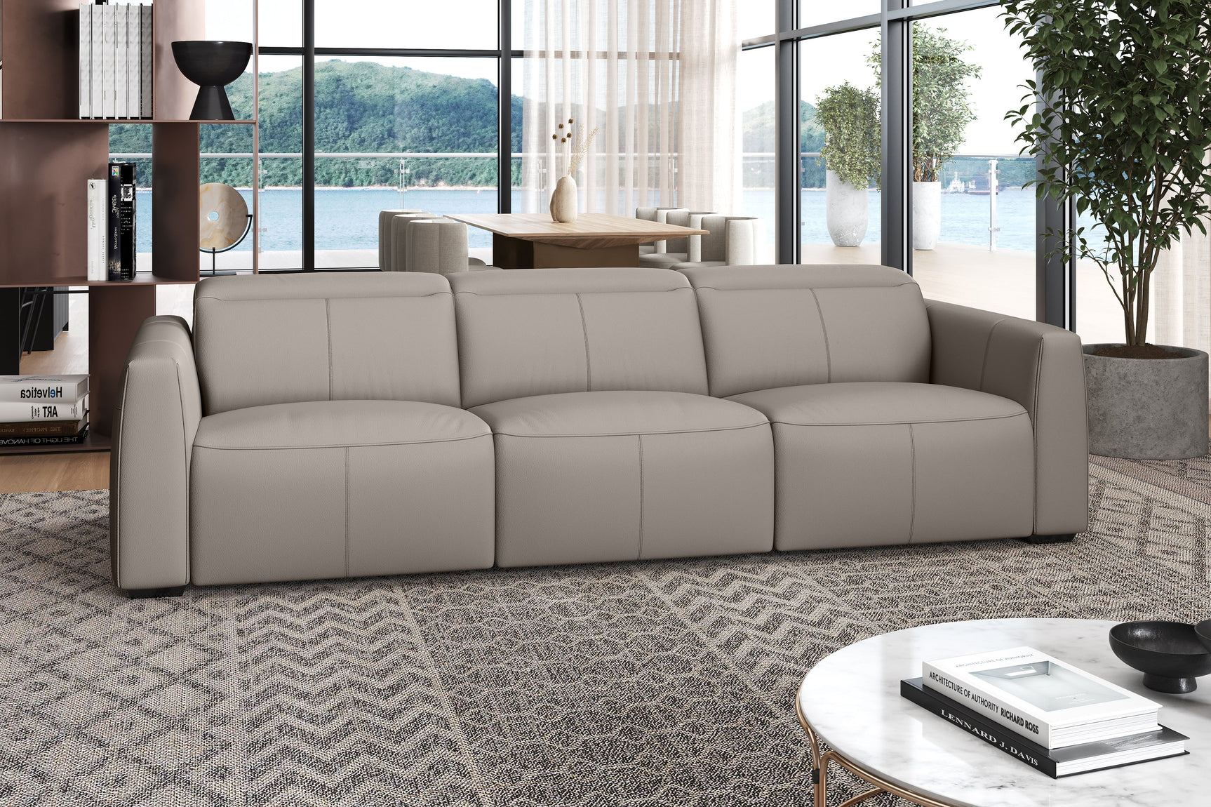 Carmen Leather Dual Recliner Lounge