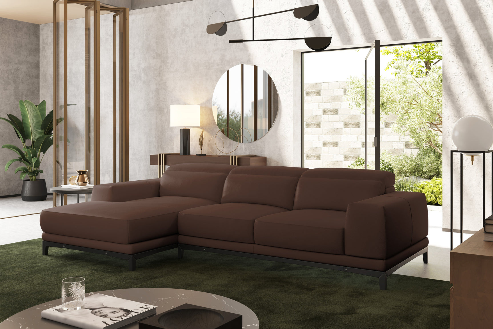 Valletta Leather Sectional Lounge