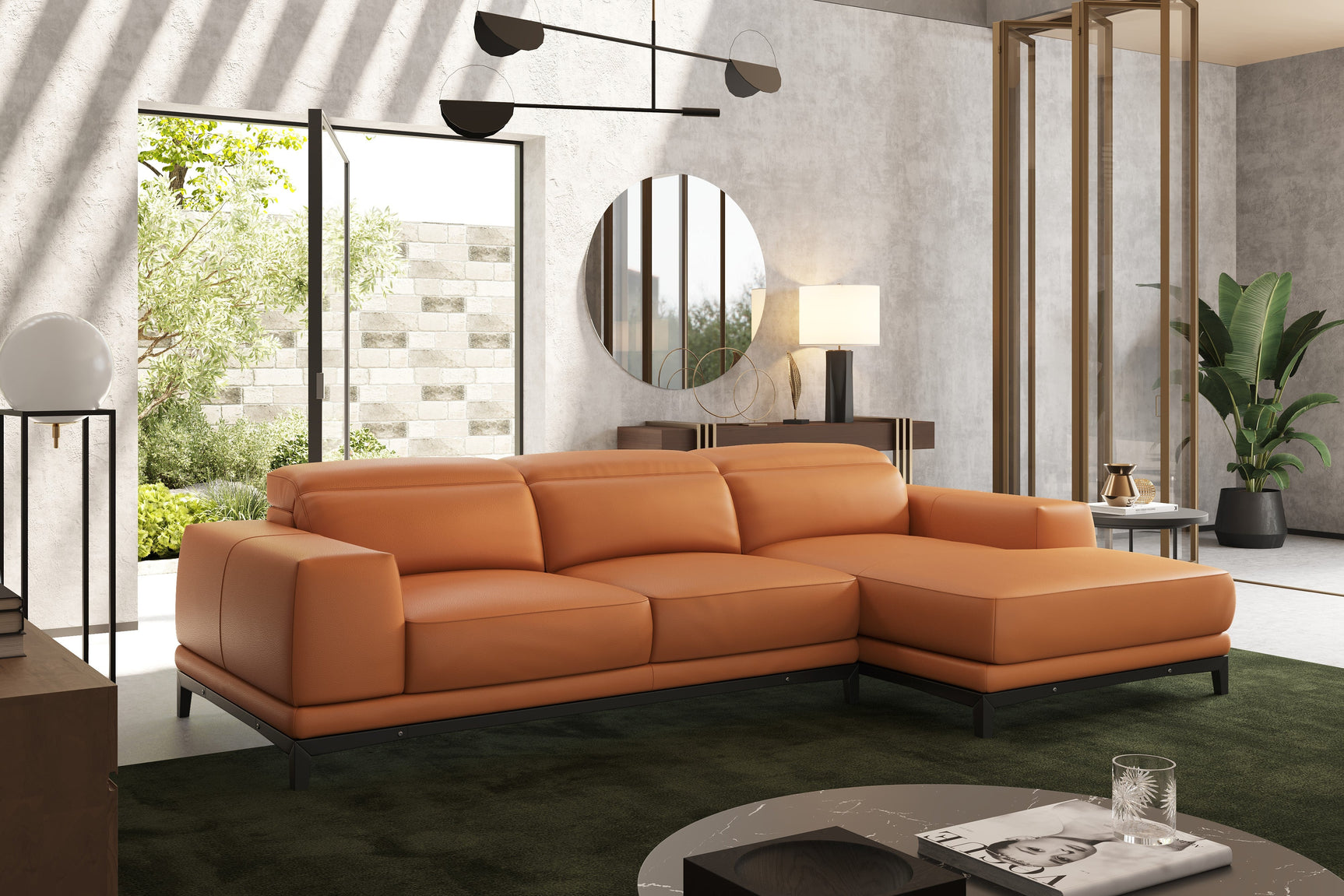 Valletta Leather Sectional Lounge
