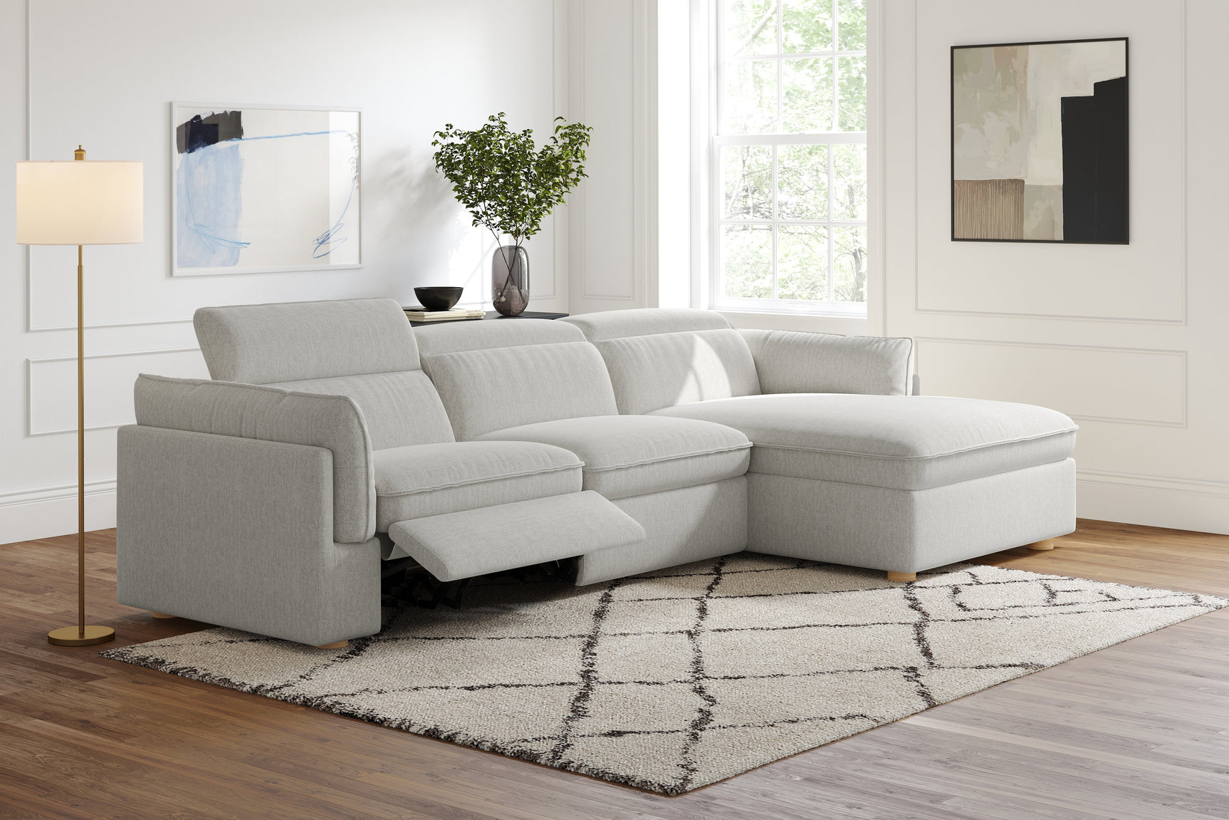 Fernanda Fabric Recliner Sectional Lounge