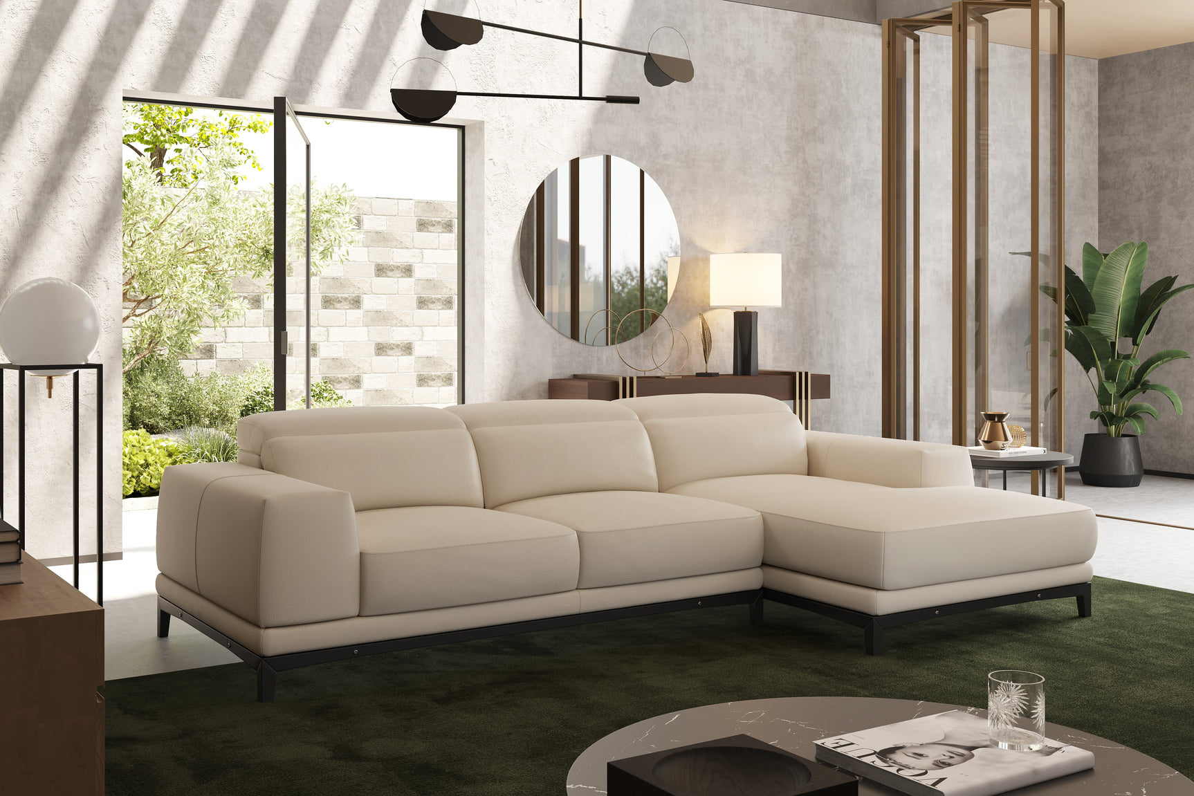 Valletta Leather Sectional Lounge