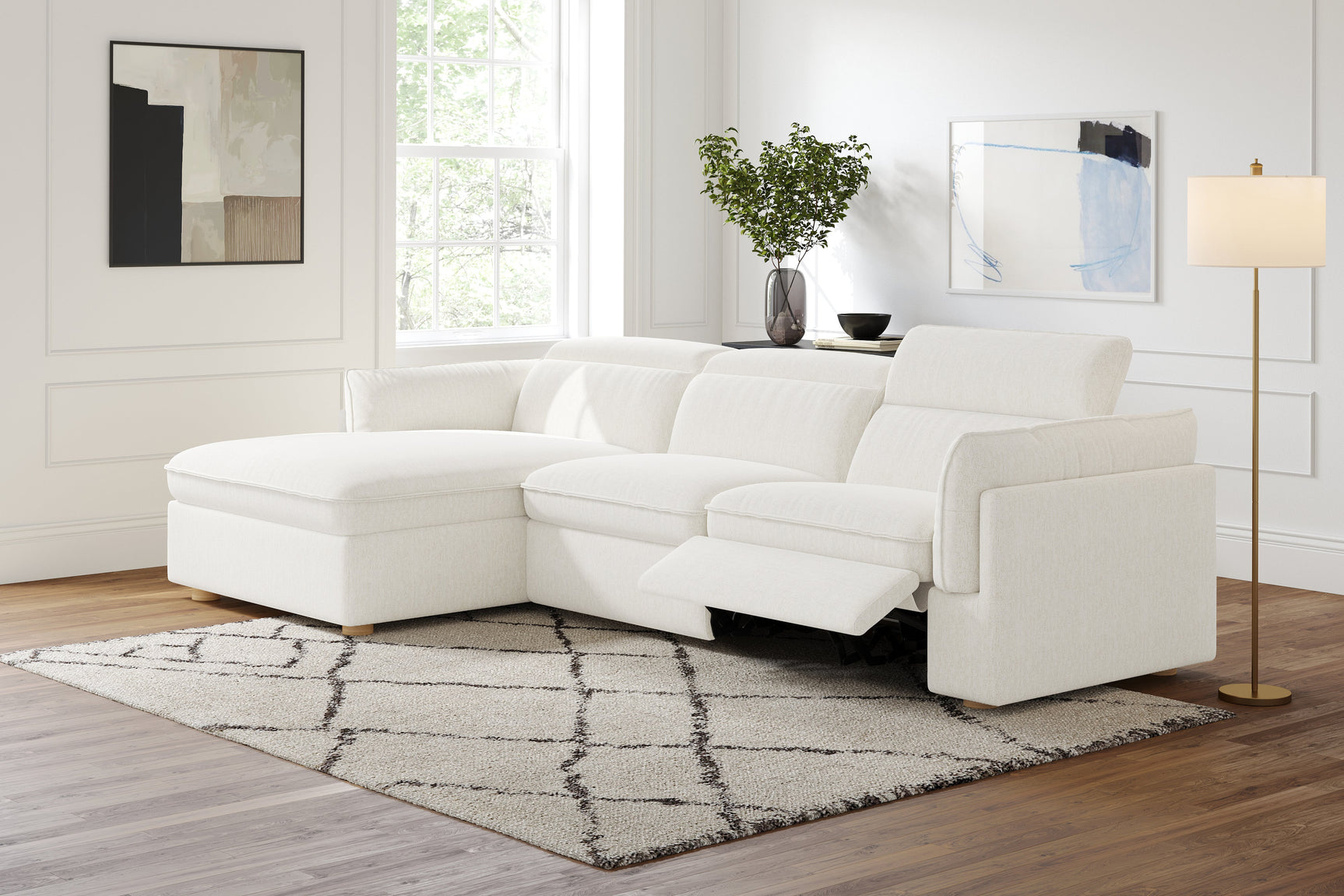 Fernanda Fabric Recliner Sectional Lounge