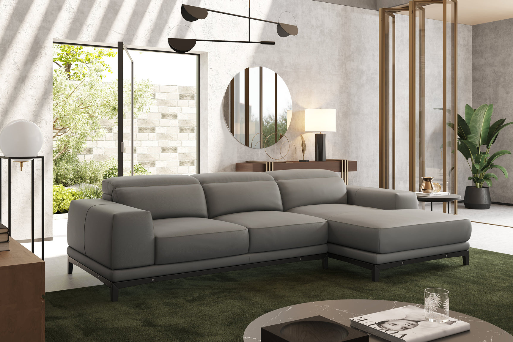 Valletta Leather Sectional Lounge