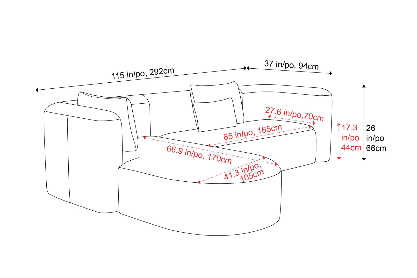 Jordyn Velvet Fabric Sectional Lounge