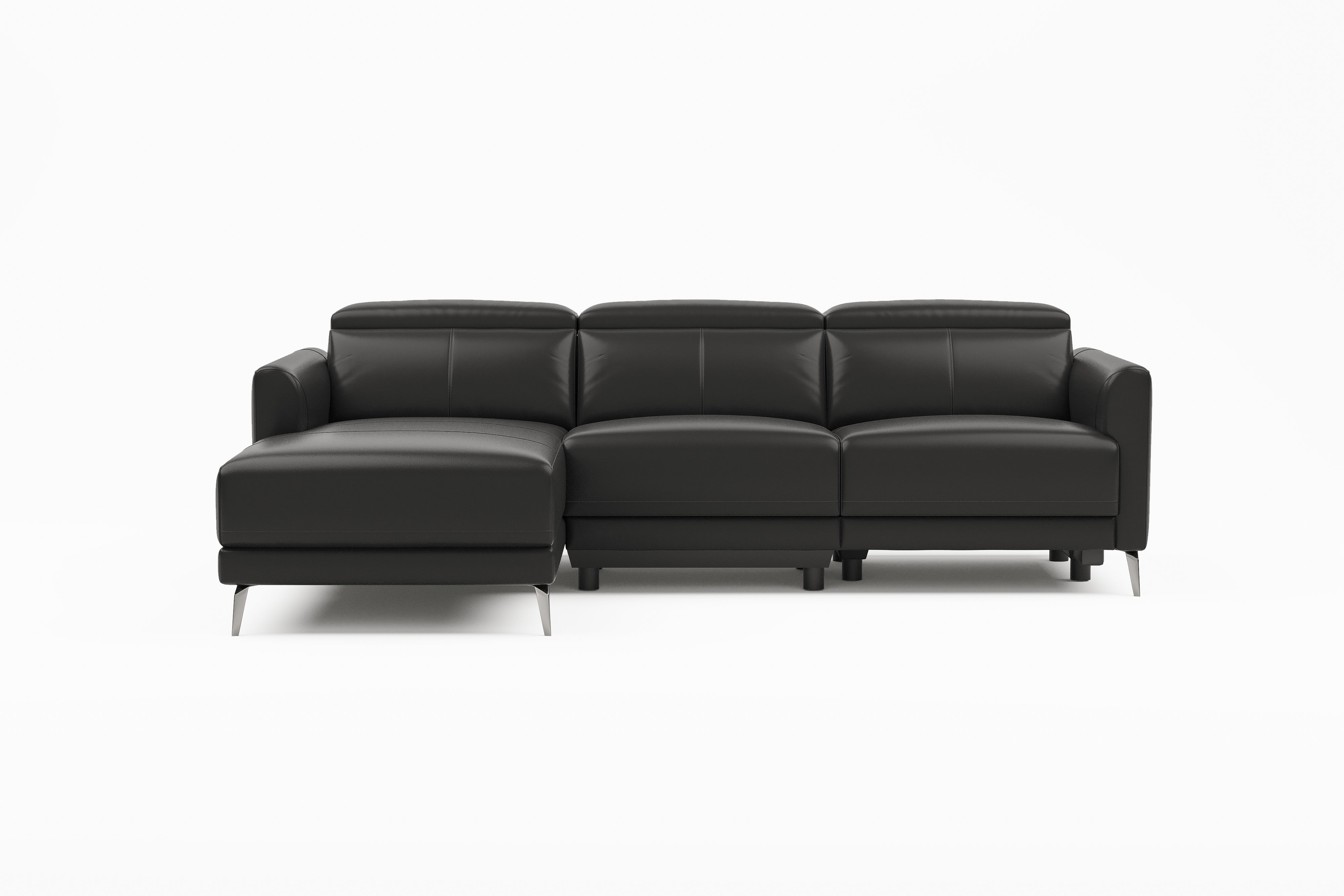 Andria Leather Reclining Sectional Lounge