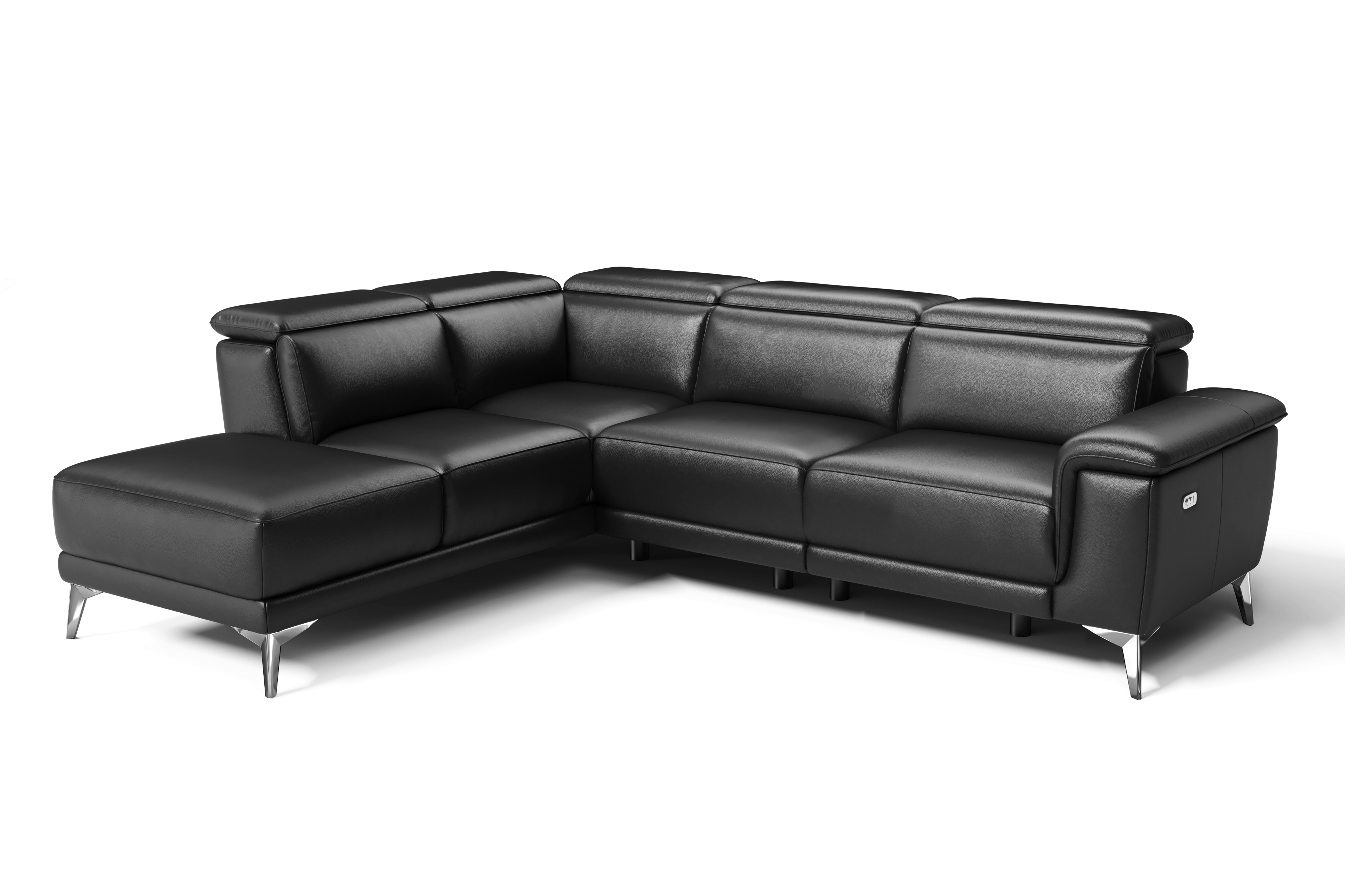 Pista Leather Reclining Sectional Lounge