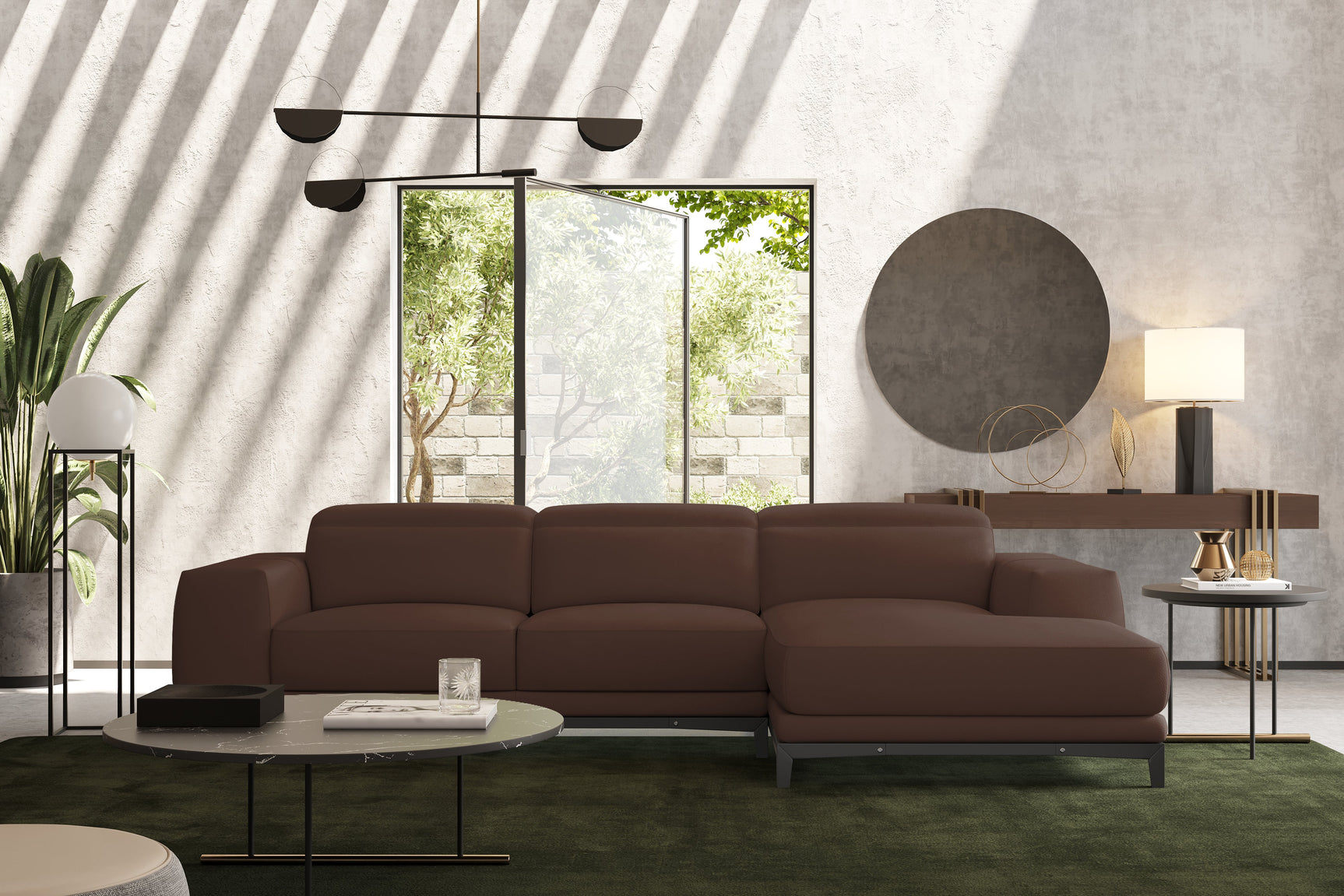 Valletta Leather Sectional Lounge