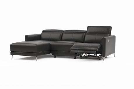 Andria Leather Reclining Sectional Lounge
