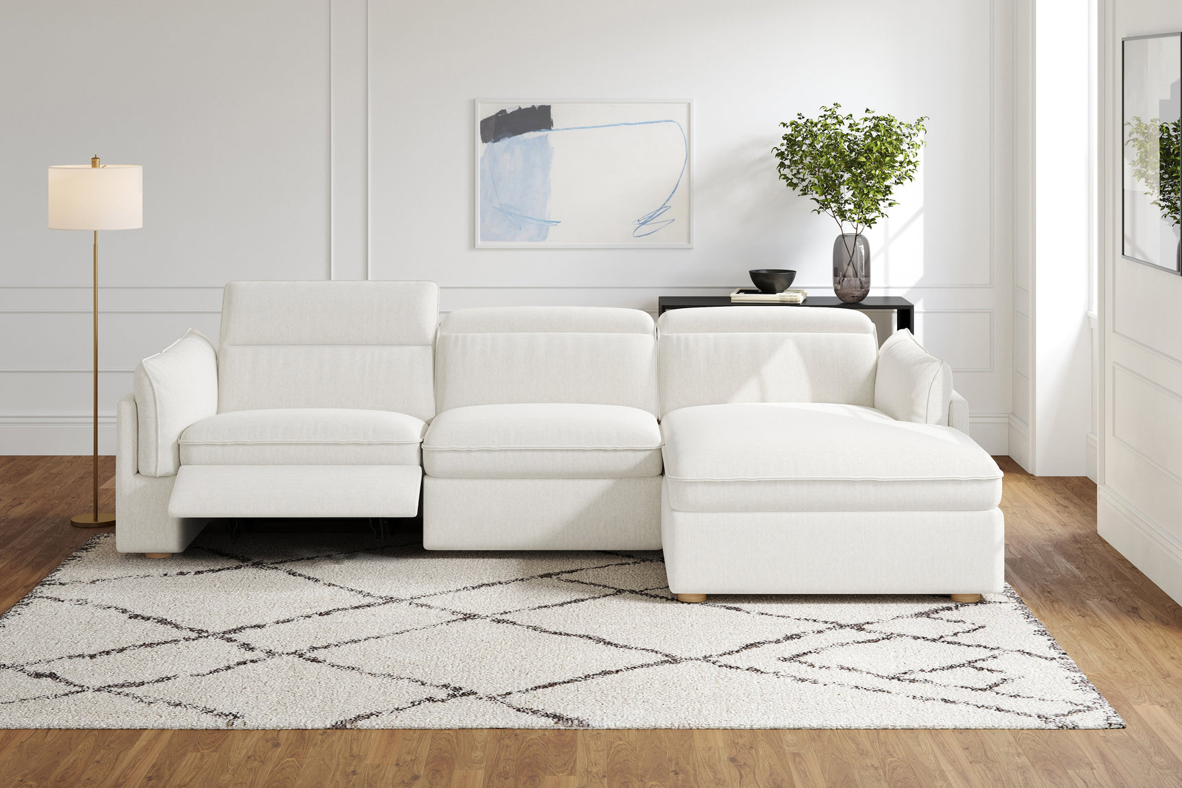 Fernanda Fabric Recliner Sectional Lounge