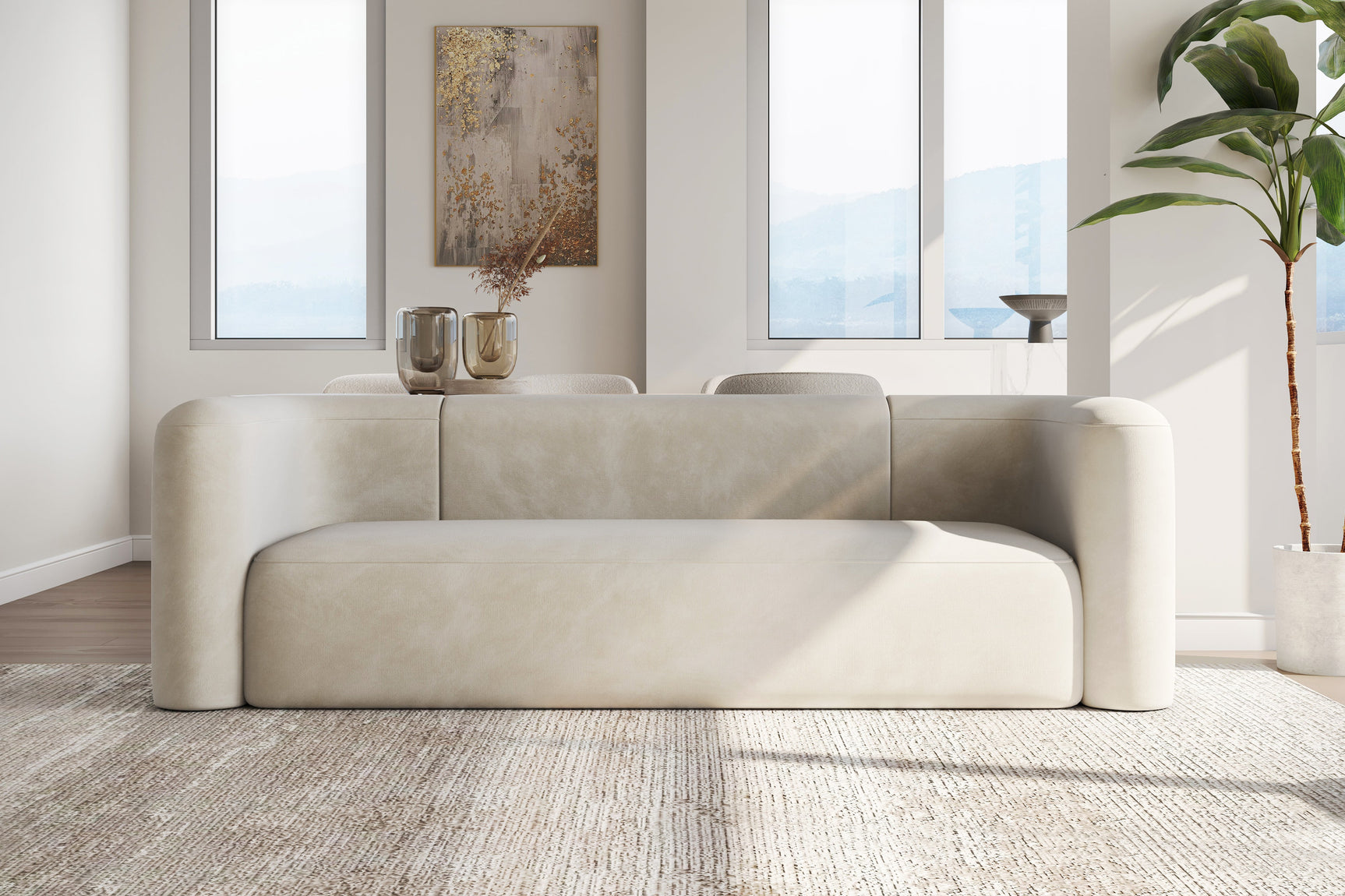 Jordyn Velvet Fabric Lounge