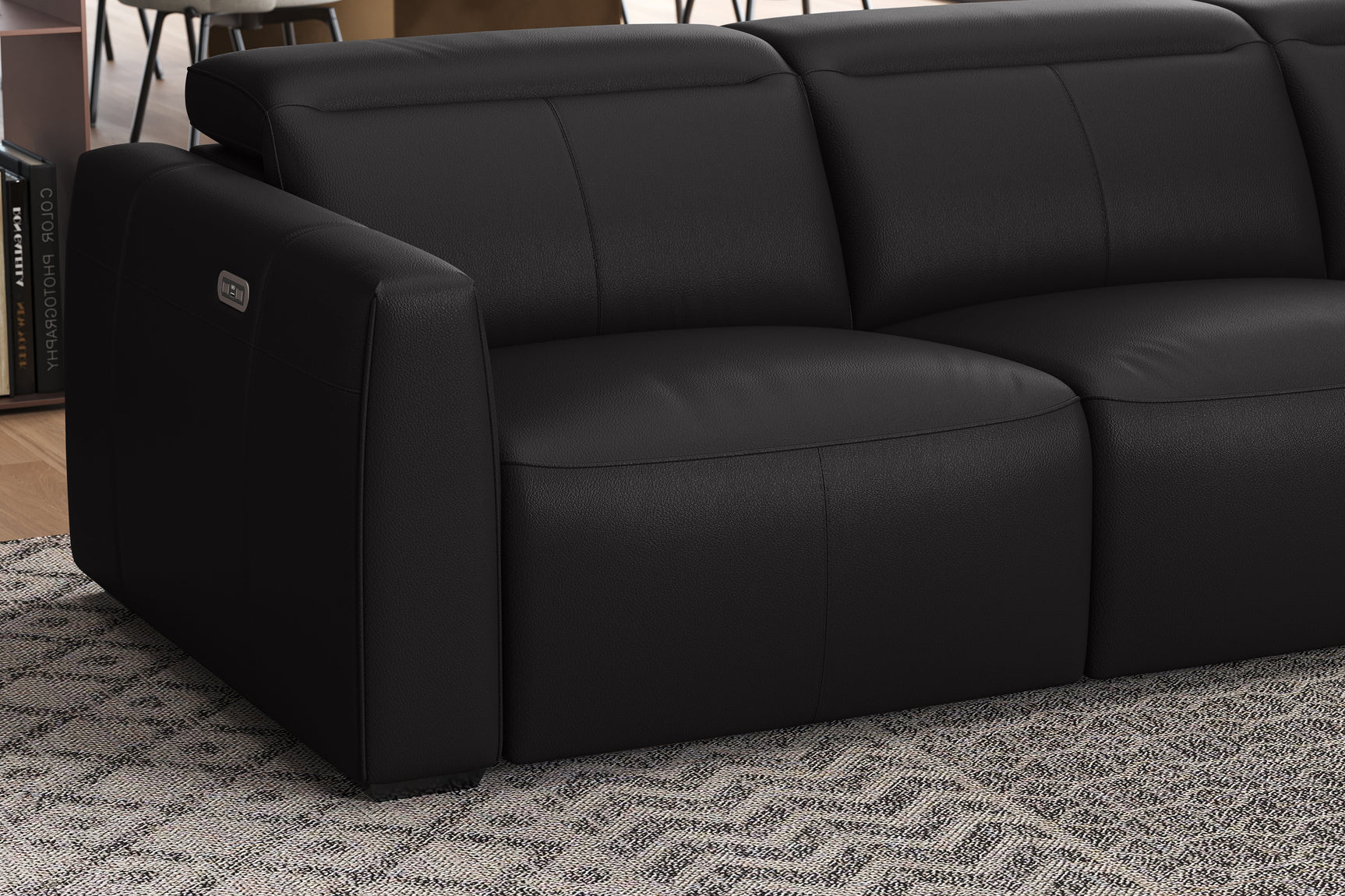 Carmen Leather Dual Recliner Corner Sectional