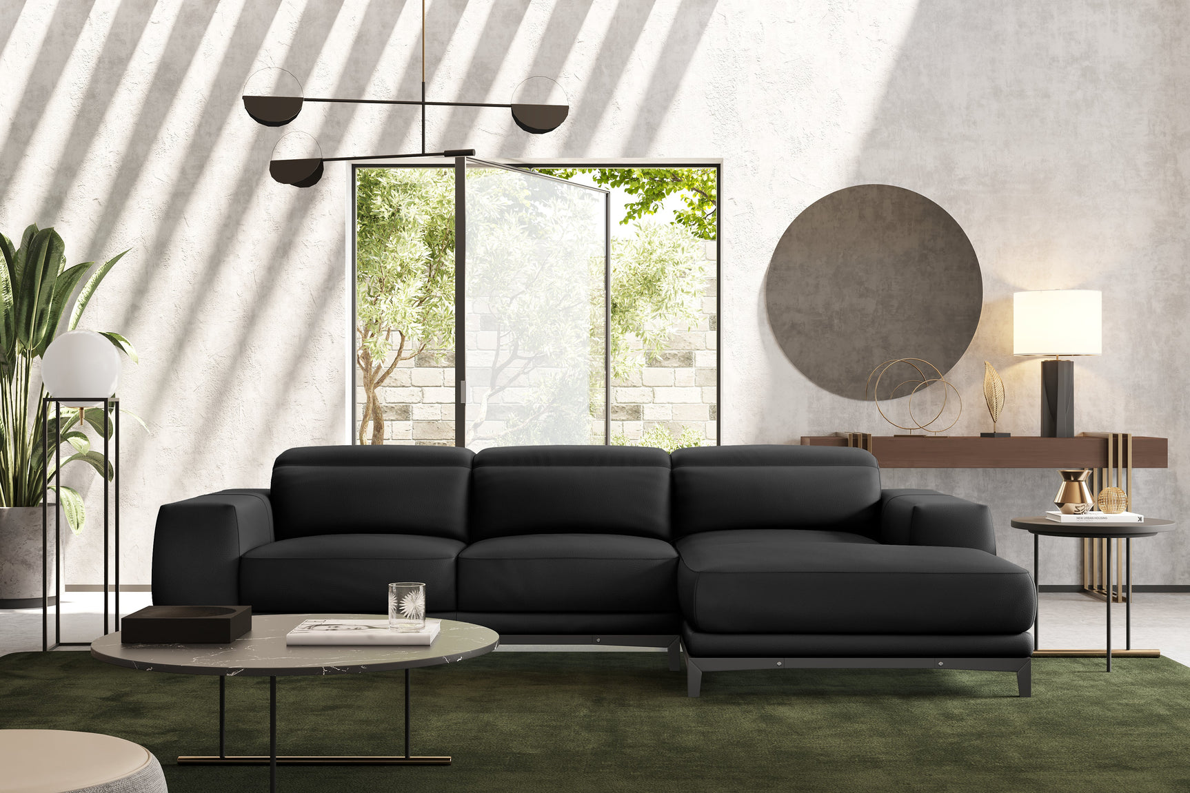Valletta Leather Sectional Lounge