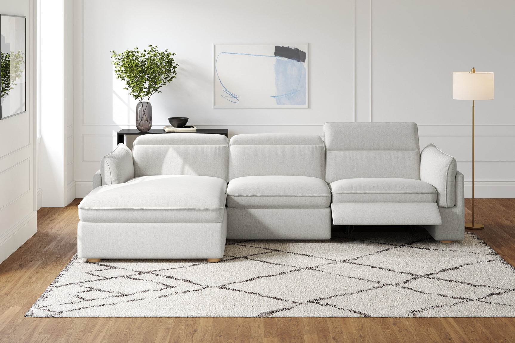 Fernanda Fabric Recliner Sectional Lounge