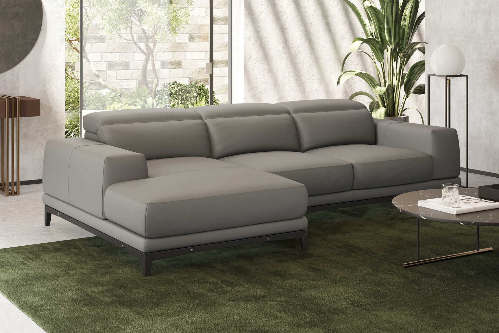 Valletta Leather Sectional Lounge