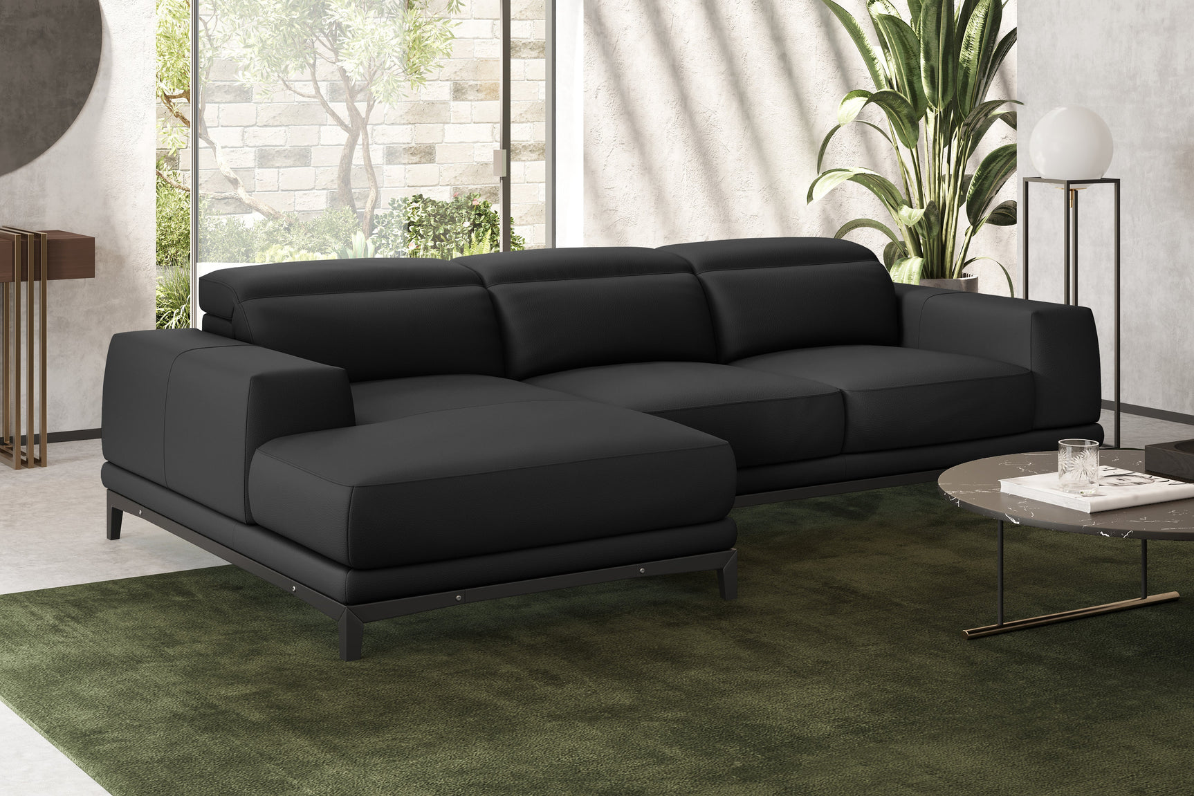 Valletta Leather Sectional Lounge