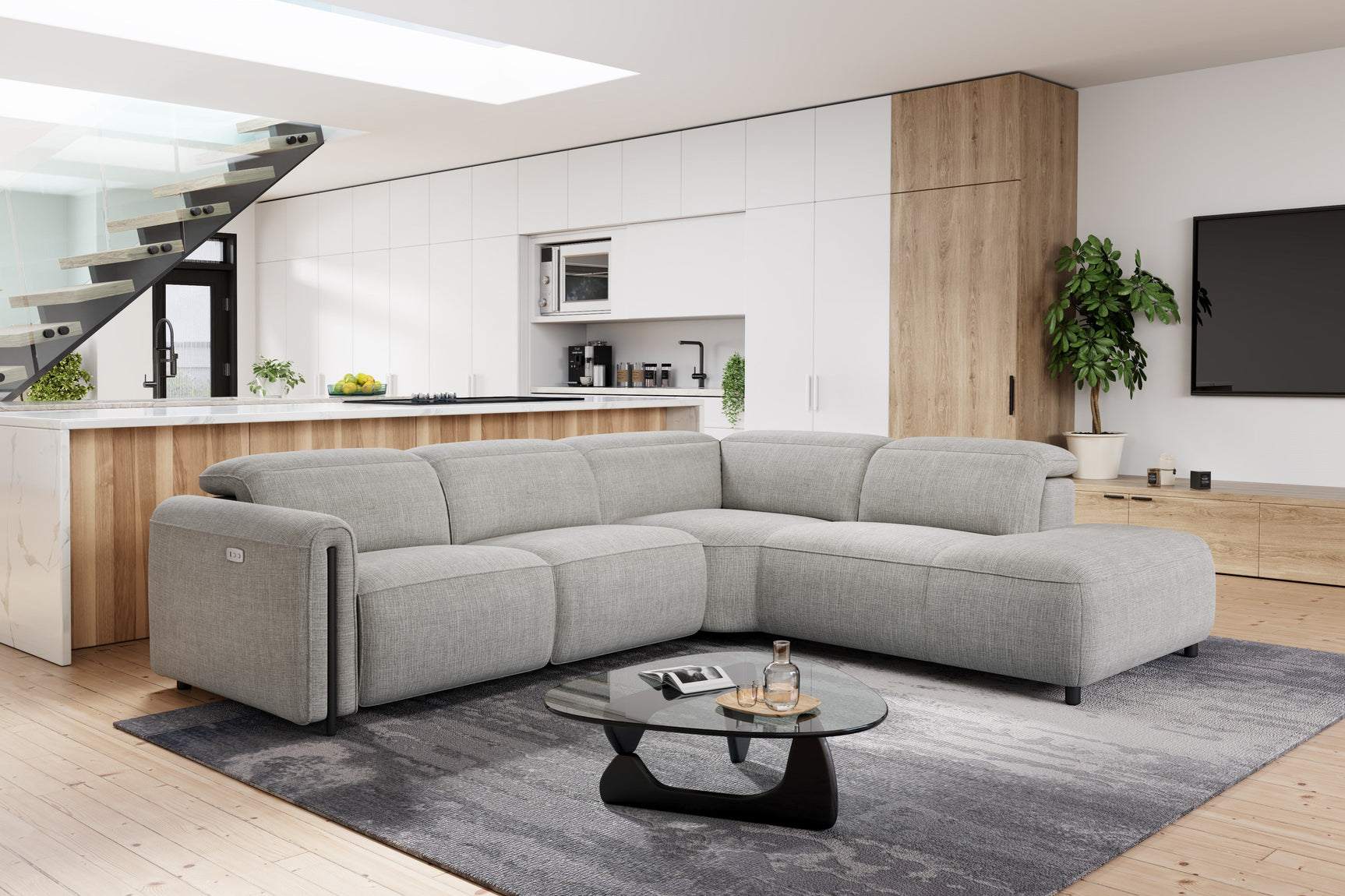 Octavia Fabric Reclining Corner Sectional Cloud Lounge