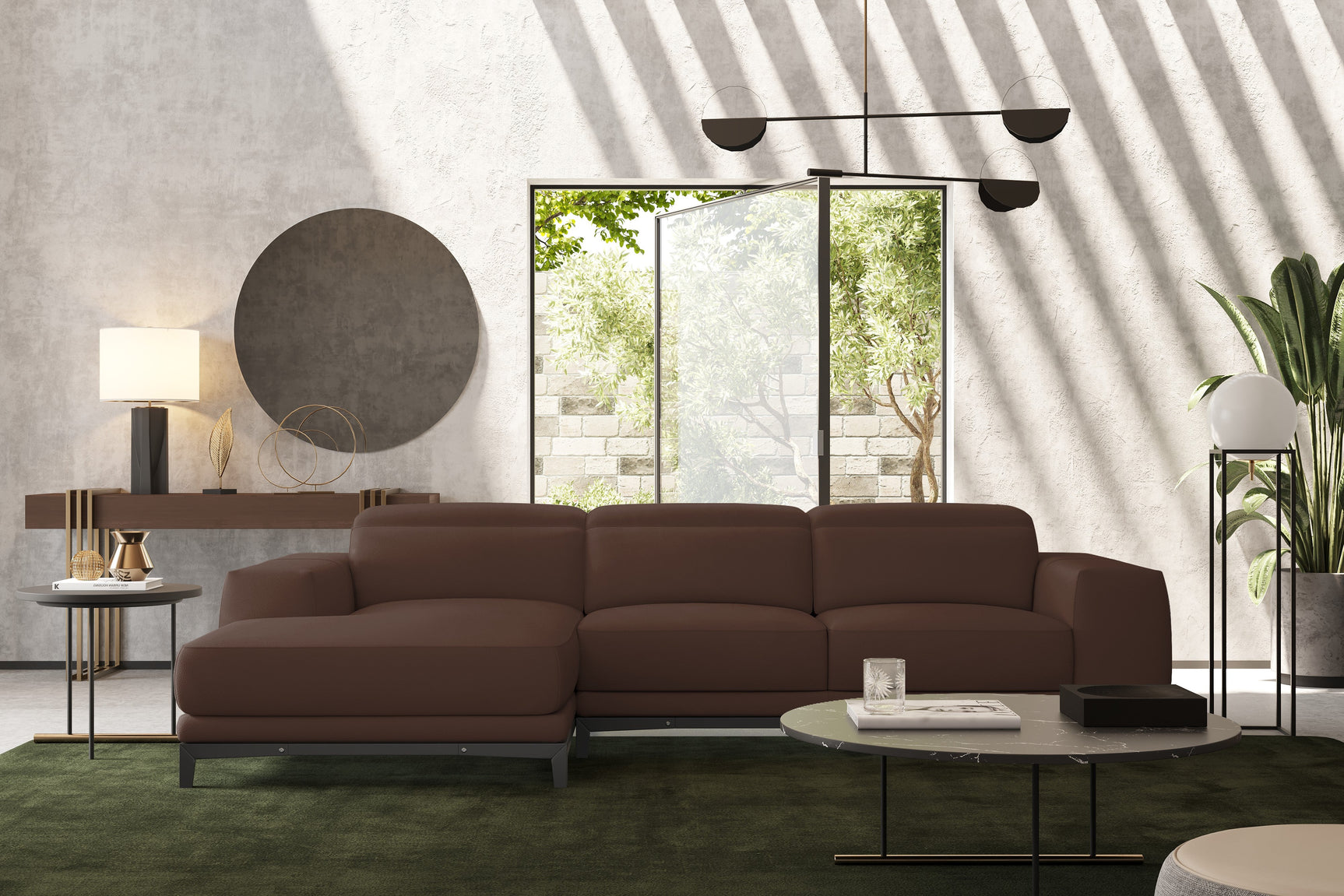 Valletta Leather Sectional Lounge