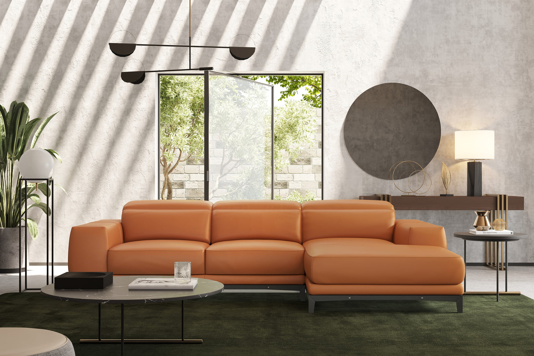 Valletta Leather Sectional Lounge