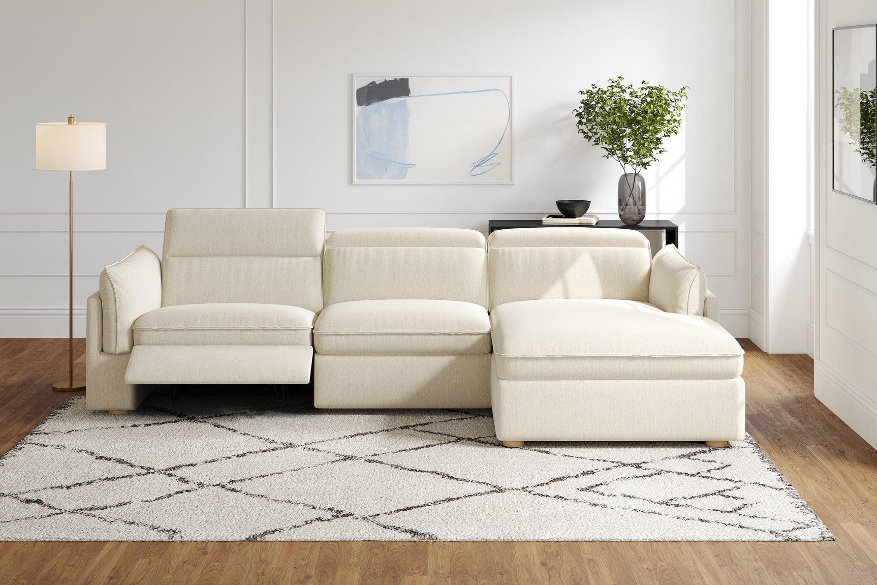 Fernanda Fabric Recliner Sectional Lounge