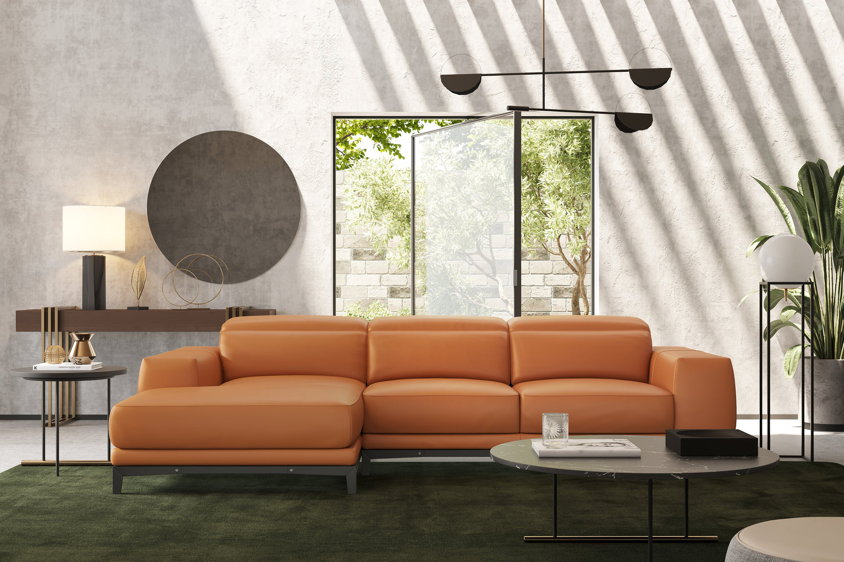 Valletta Leather Sectional Lounge