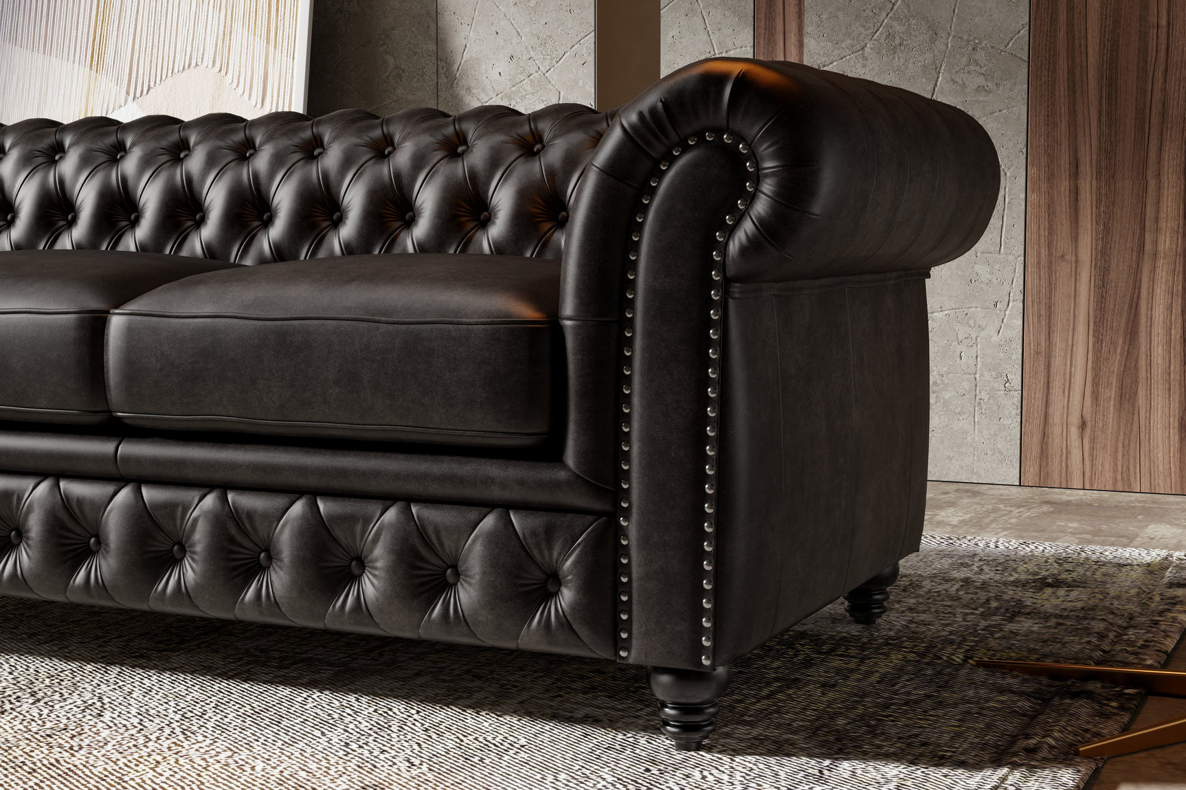 Parma Leather Chesterfield Lounge