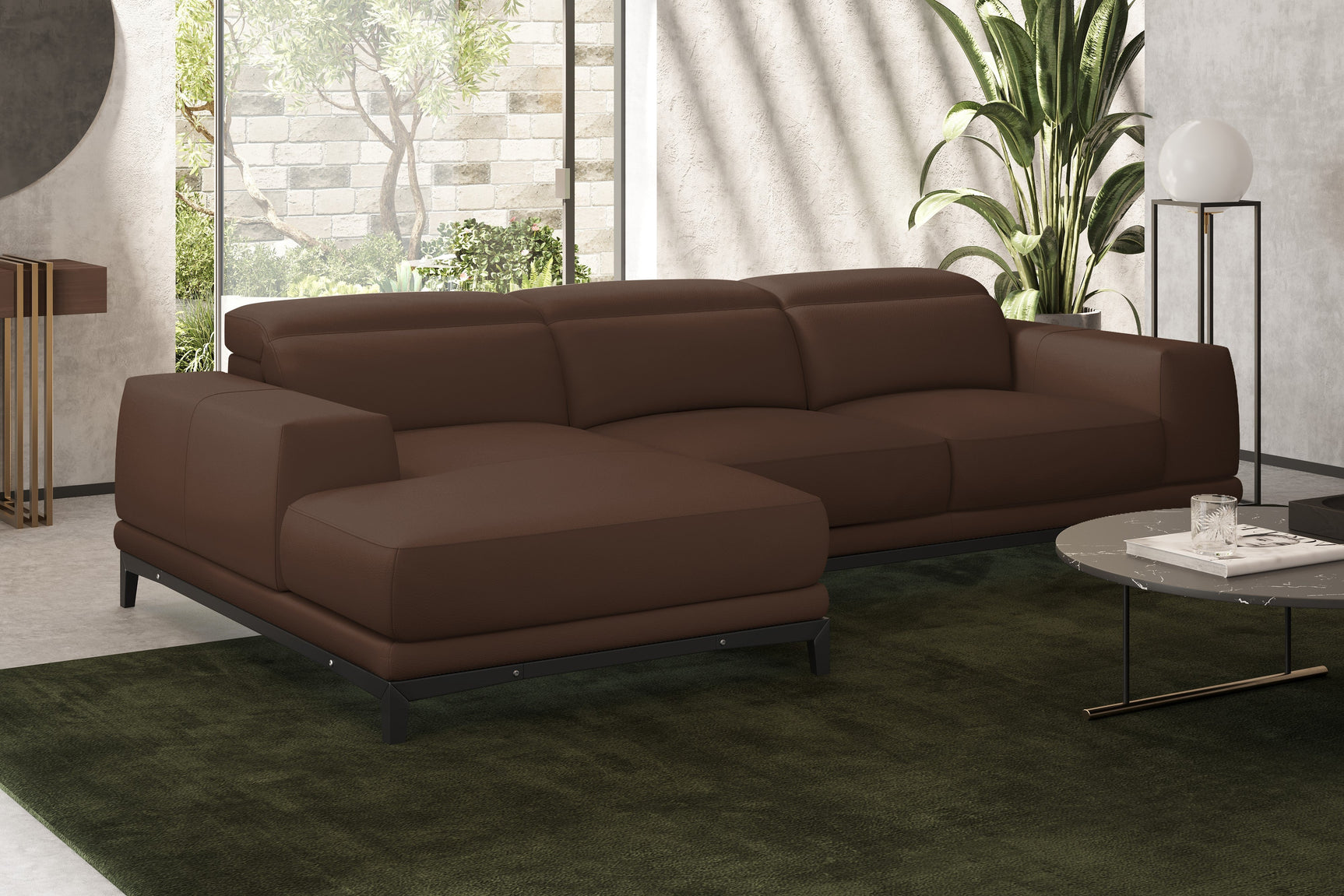 Valletta Leather Sectional Lounge