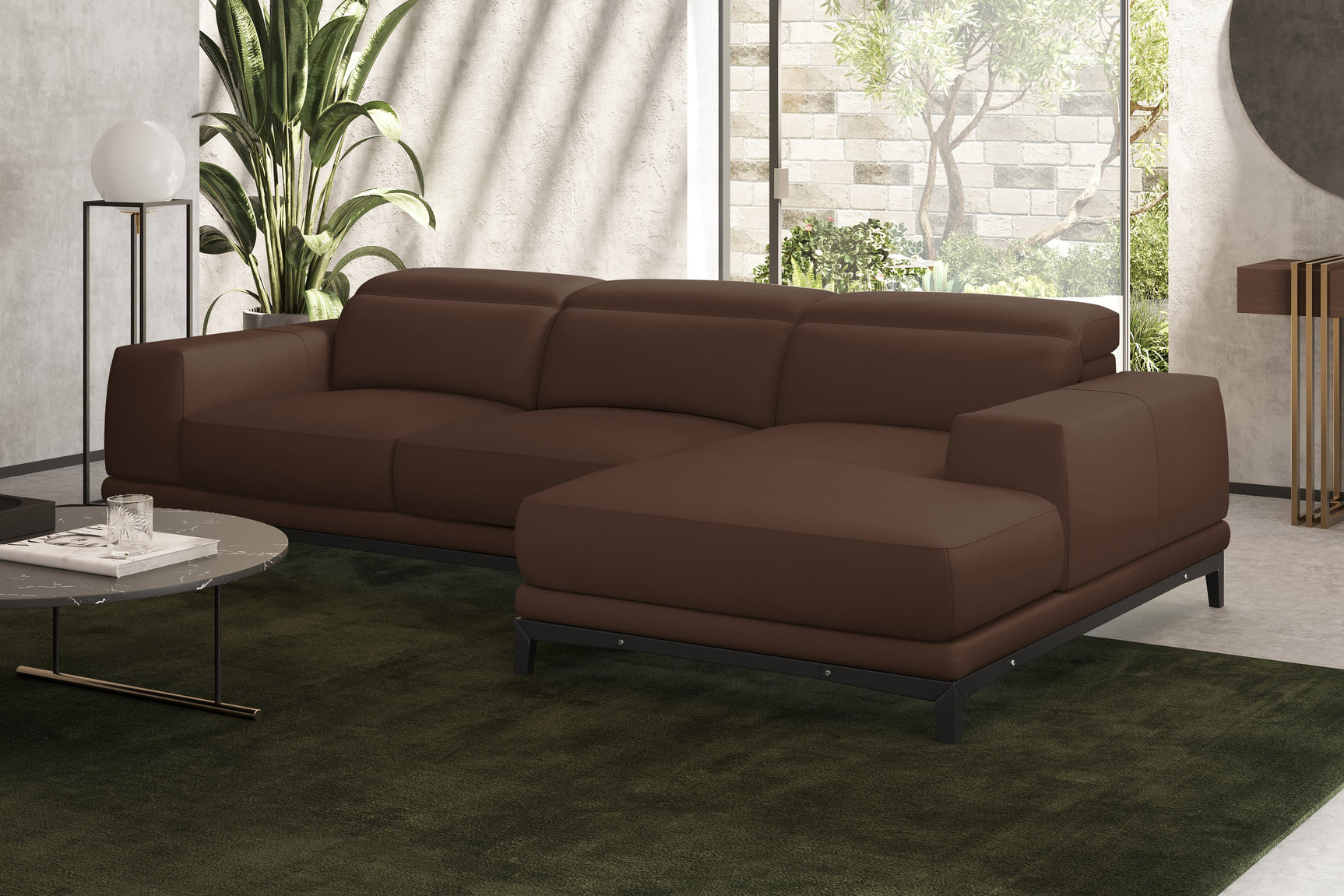 Valletta Leather Sectional Lounge