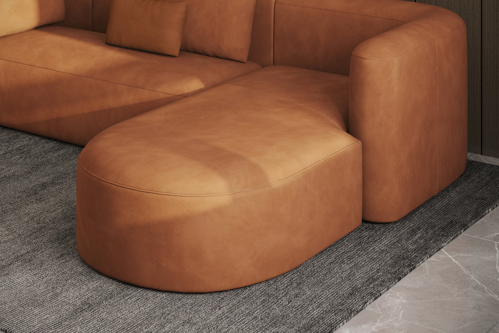 Jordyn Velvet Fabric Sectional Lounge