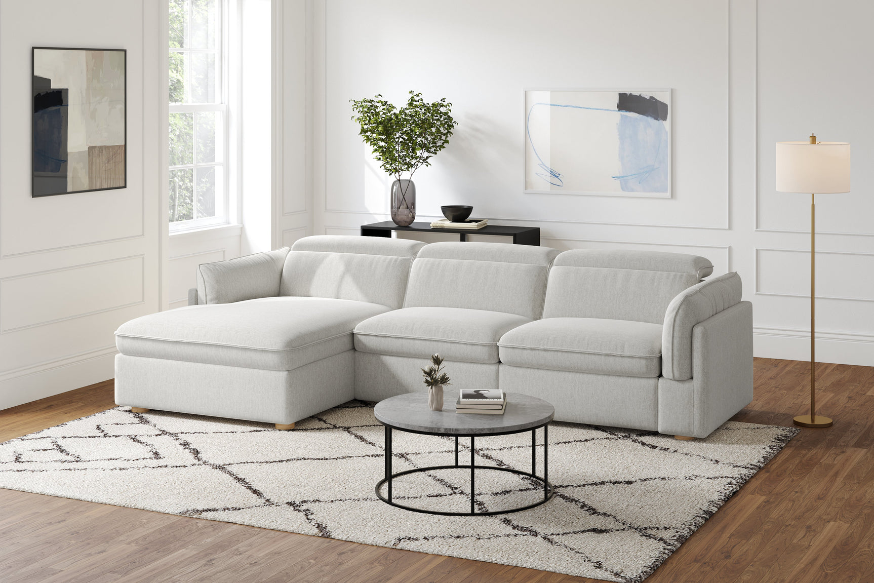 Fernanda Fabric Recliner Sectional Lounge
