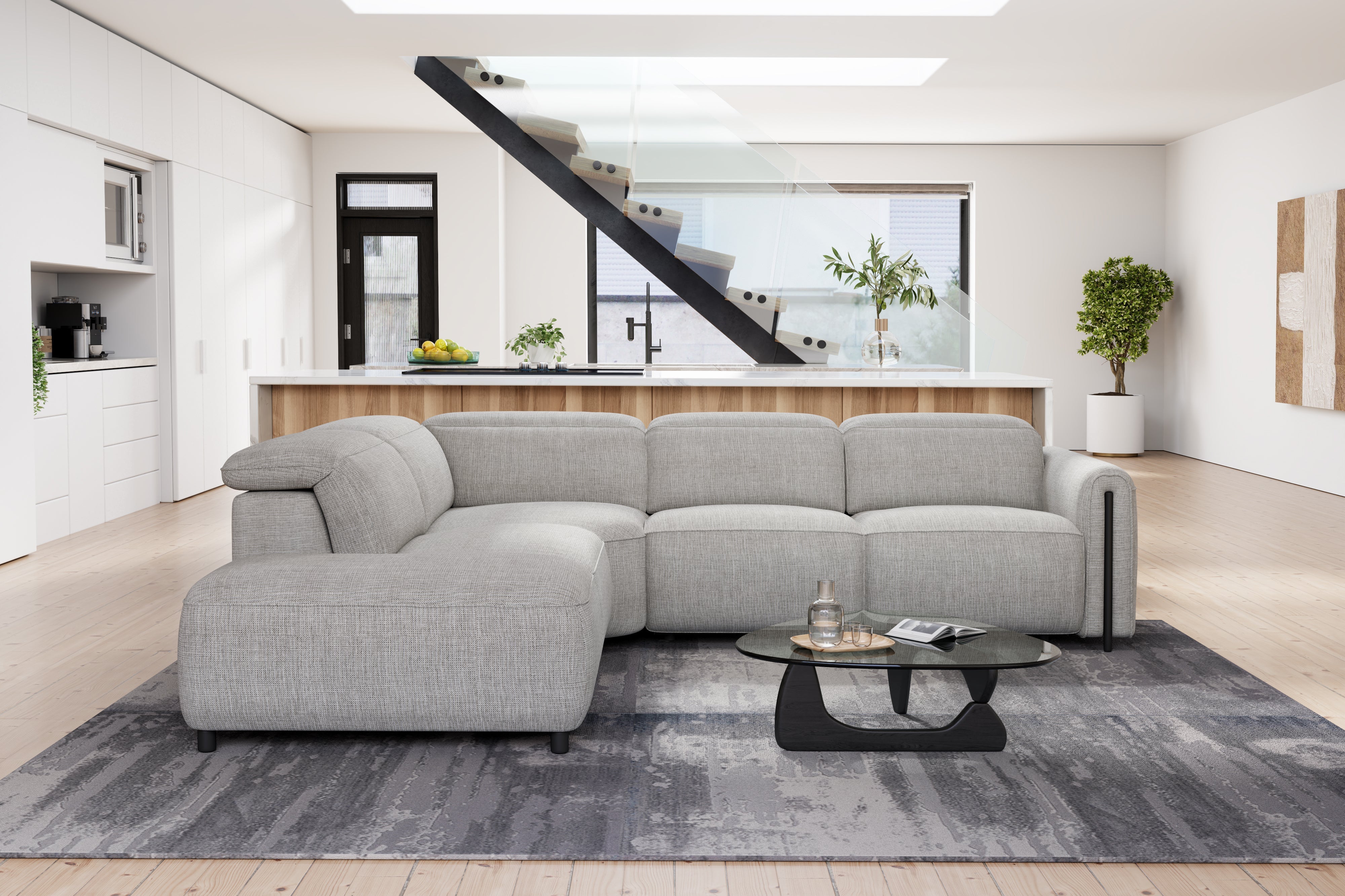 Octavia Fabric Reclining Corner Sectional Cloud Lounge