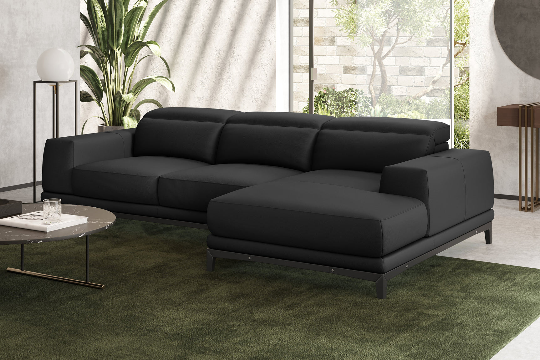 Valletta Leather Sectional Lounge