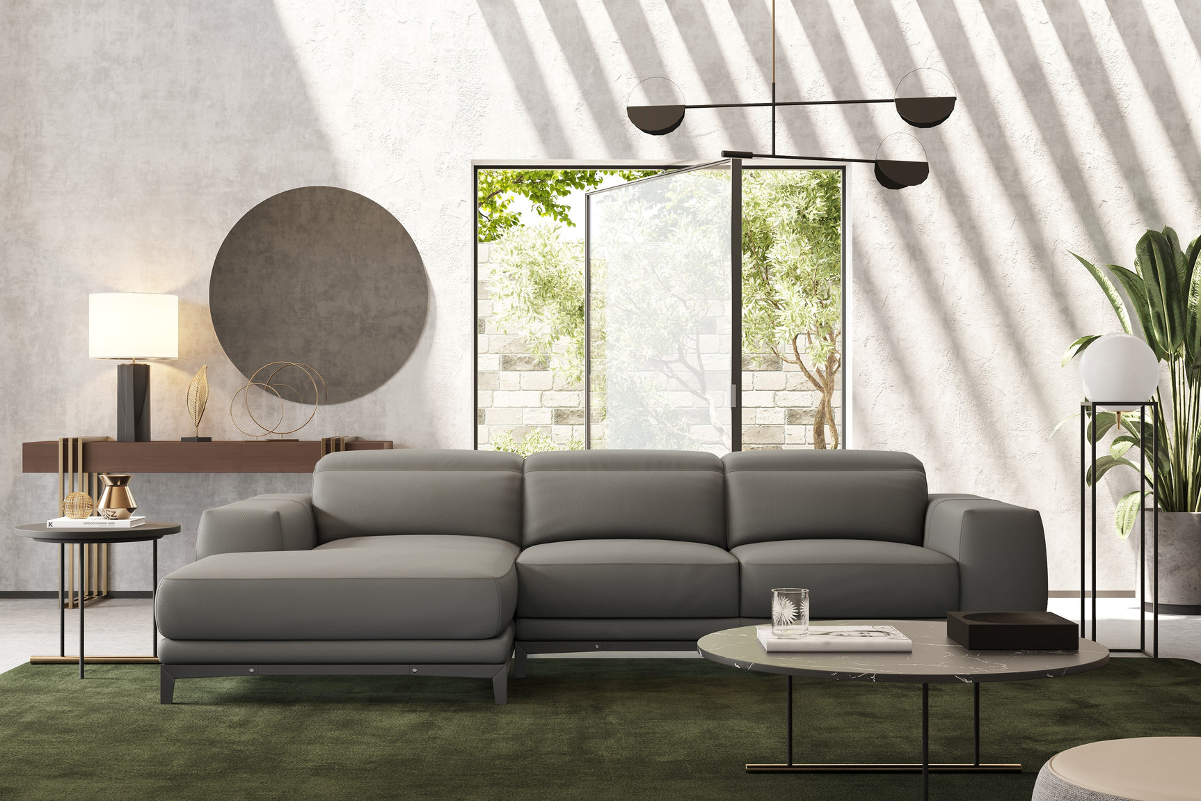 Valletta Leather Sectional Lounge