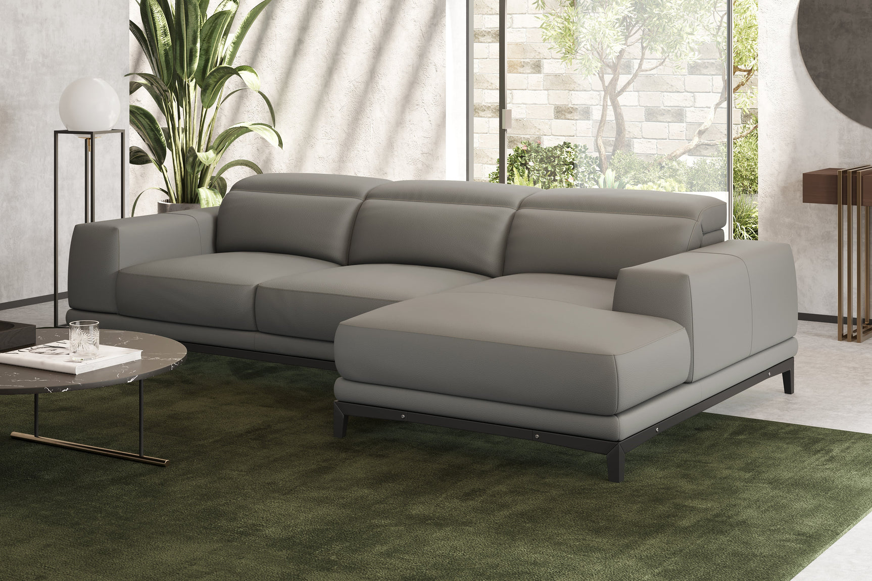Valletta Leather Sectional Lounge