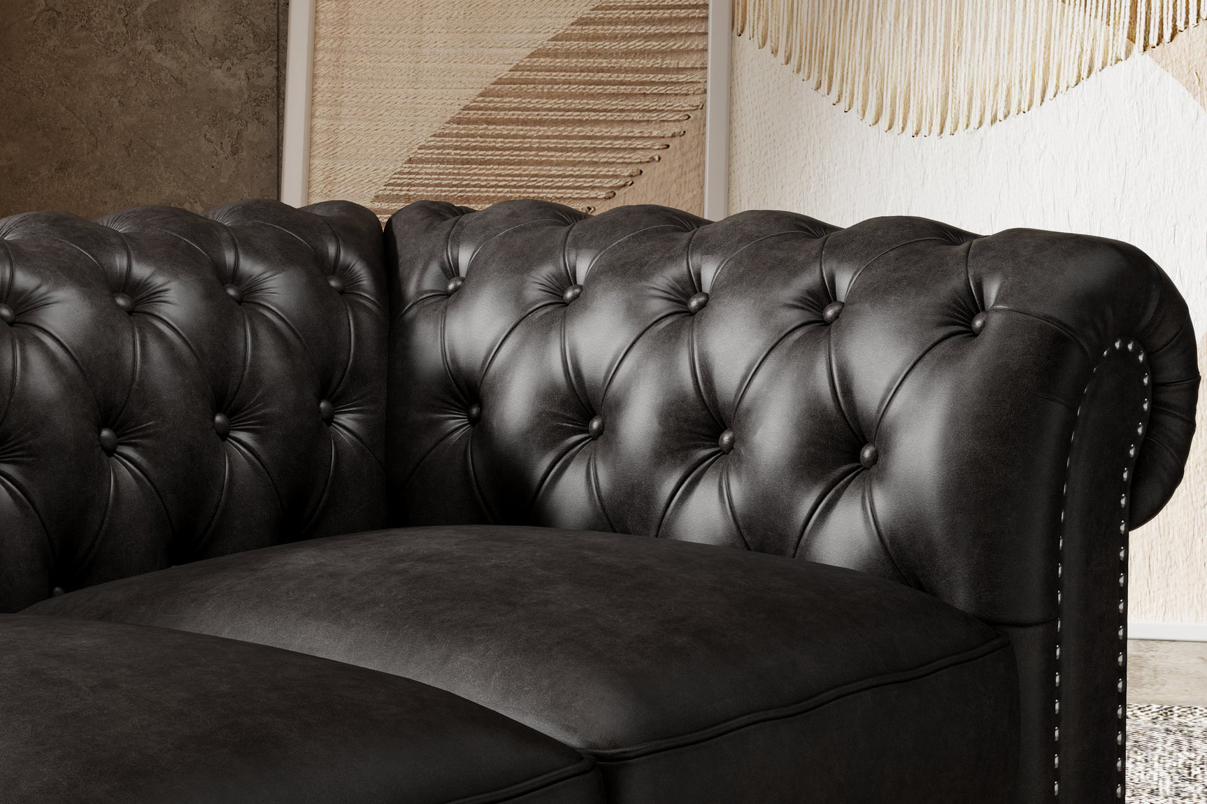 Parma Leather Chesterfield Lounge