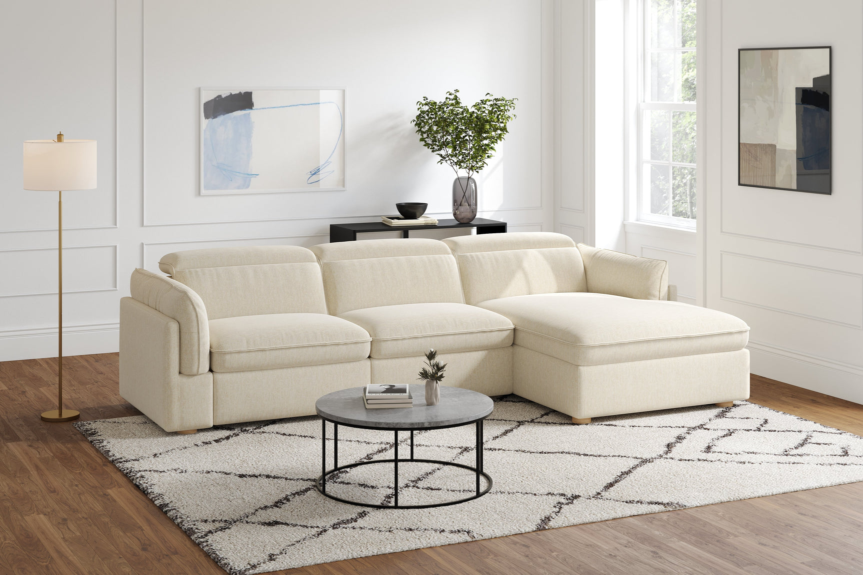 Fernanda Fabric Recliner Sectional Lounge