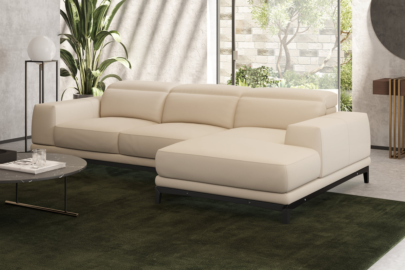 Valletta Leather Sectional Lounge