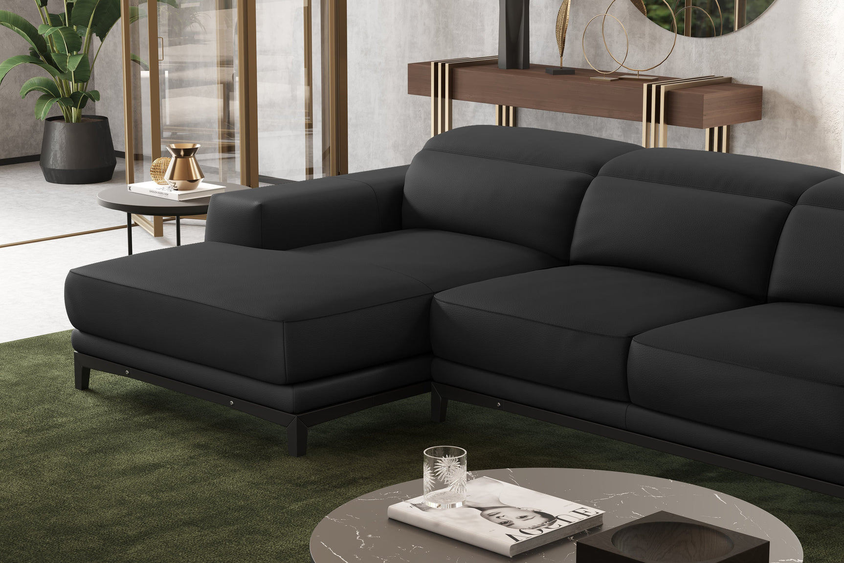 Valletta Leather Sectional Lounge